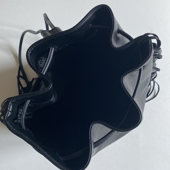 Victoria's Secret Fashion Show Fringe Faux Leather Tassel boho Backpack in Black - Picture 12 of 16